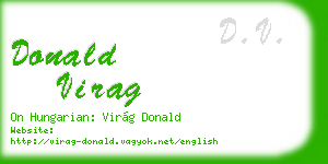 donald virag business card